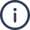 ícone redondo com símbolo de exclamação no centro